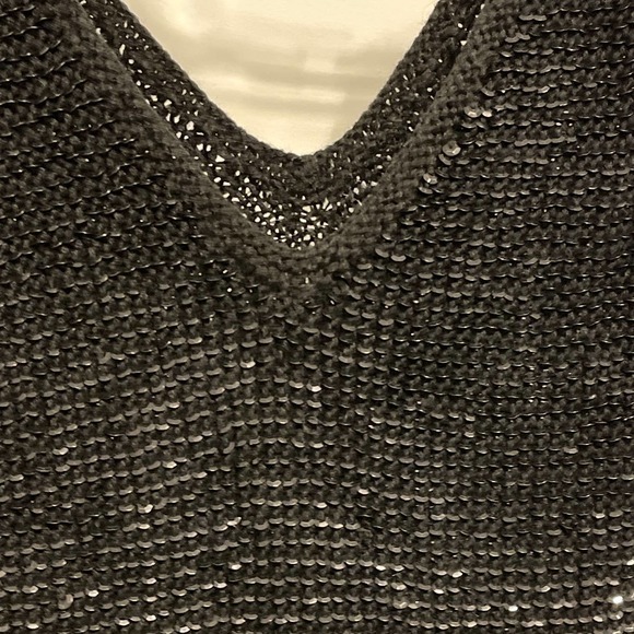 Alberto Makali Black Sequined Tank V-neck V-back‎ Medium Stretch Pre-owned - Picture 4 of 8